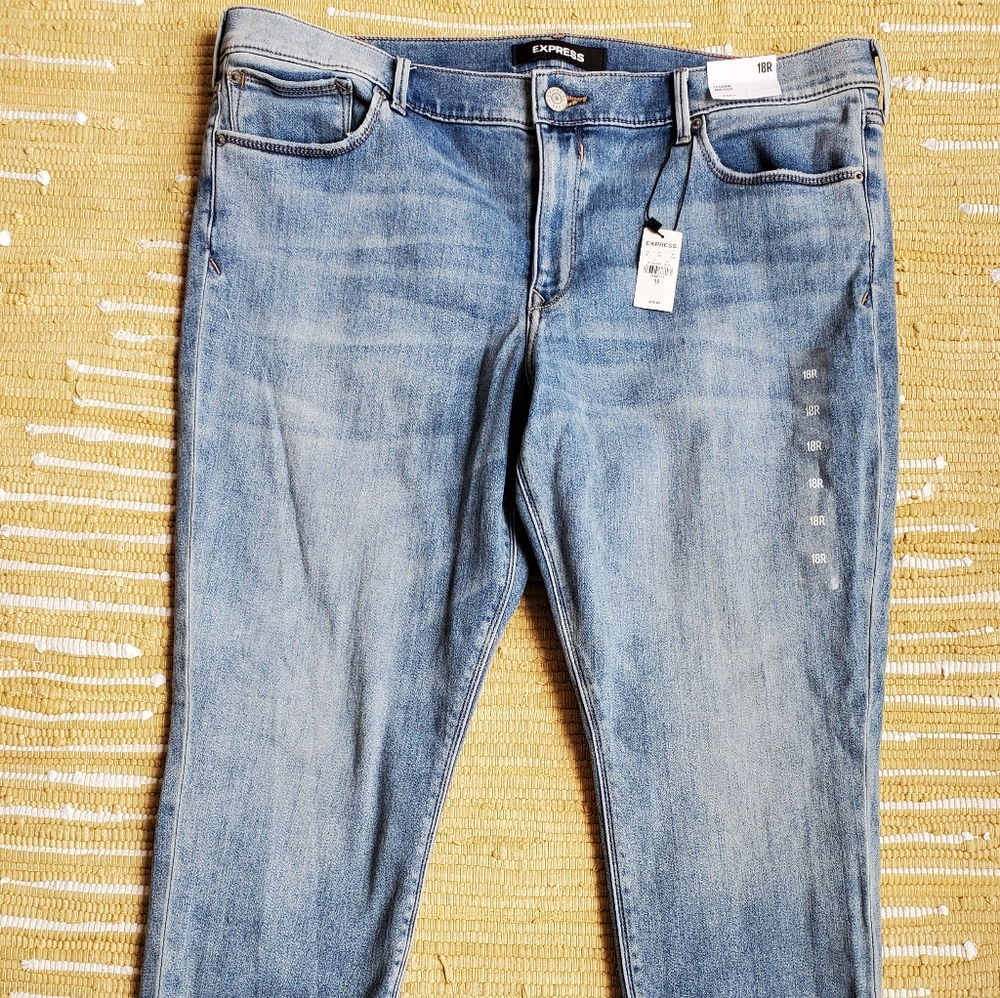 Express light wash jeggings